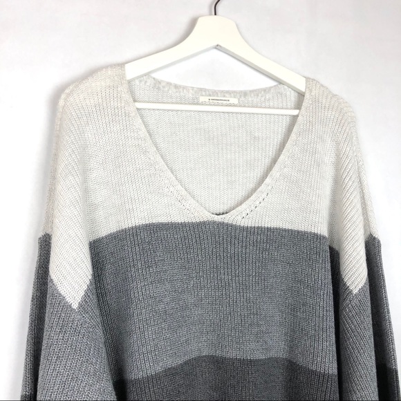 Anthropologie Ribbed Color Block Slouchy Sweater L - Picture 5 of 14